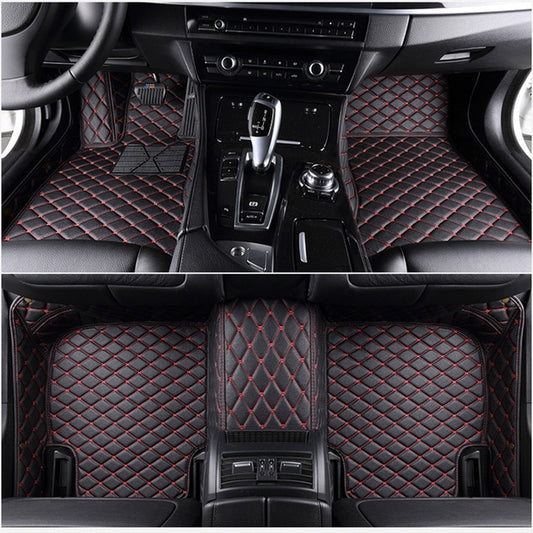 Fully Surrounded Car Leather Floor Mat Pad All Weather Protection - Rightseason