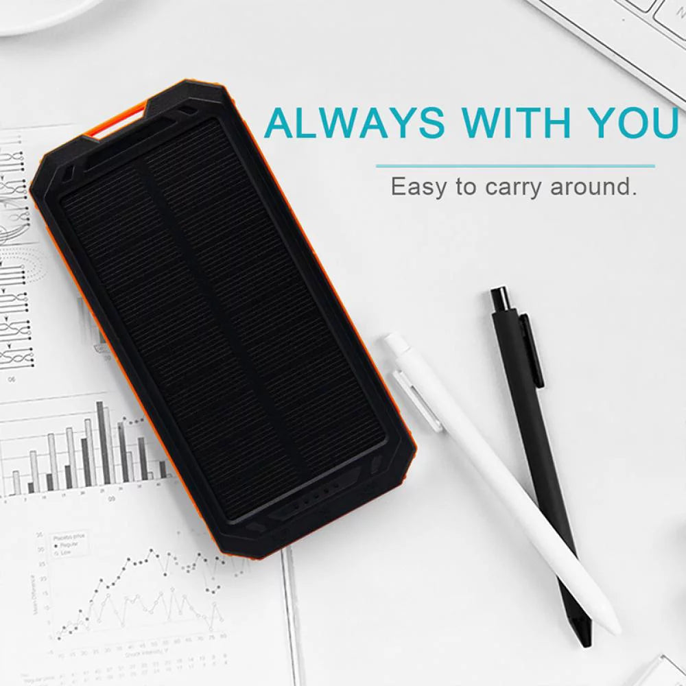 Waterproof 60000Mah Dual USB Portable Solar Battery Charger Solar Power Bank for Iphone, Mobile Cell Phone