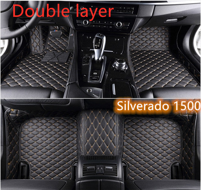 Fully Surrounded Car Leather Floor Mat Pad All Weather Protection - Rightseason