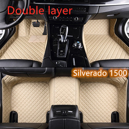 Fully Surrounded Car Leather Floor Mat Pad All Weather Protection - Rightseason