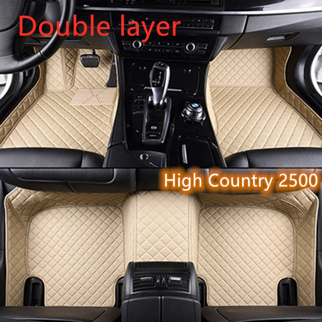 Fully Surrounded Car Leather Floor Mat Pad All Weather Protection - Rightseason