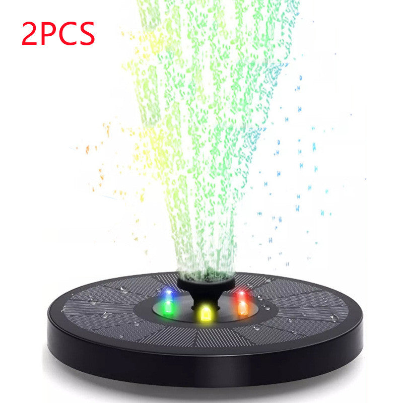 Solar Fountain Pump Fountain Light Round Floating Fountain Pump Color LED Light - Rightseason