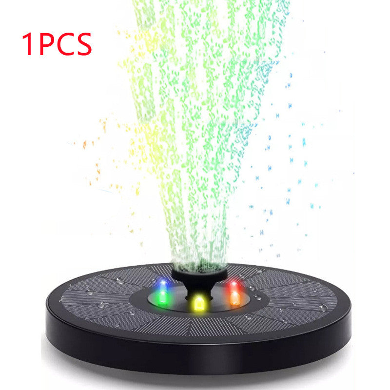 Solar Fountain Pump Fountain Light Round Floating Fountain Pump Color LED Light - Rightseason