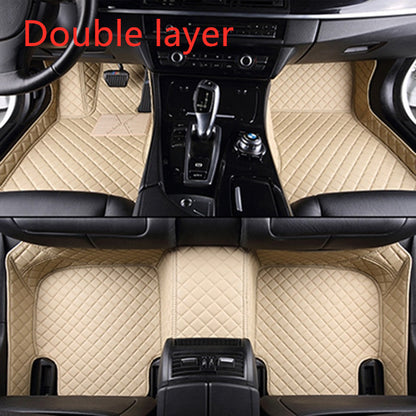 Fully Surrounded Car Leather Floor Mat Pad All Weather Protection - Rightseason