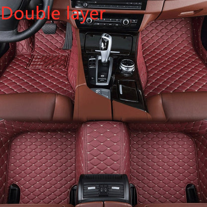 Fully Surrounded Car Leather Floor Mat Pad All Weather Protection - Rightseason