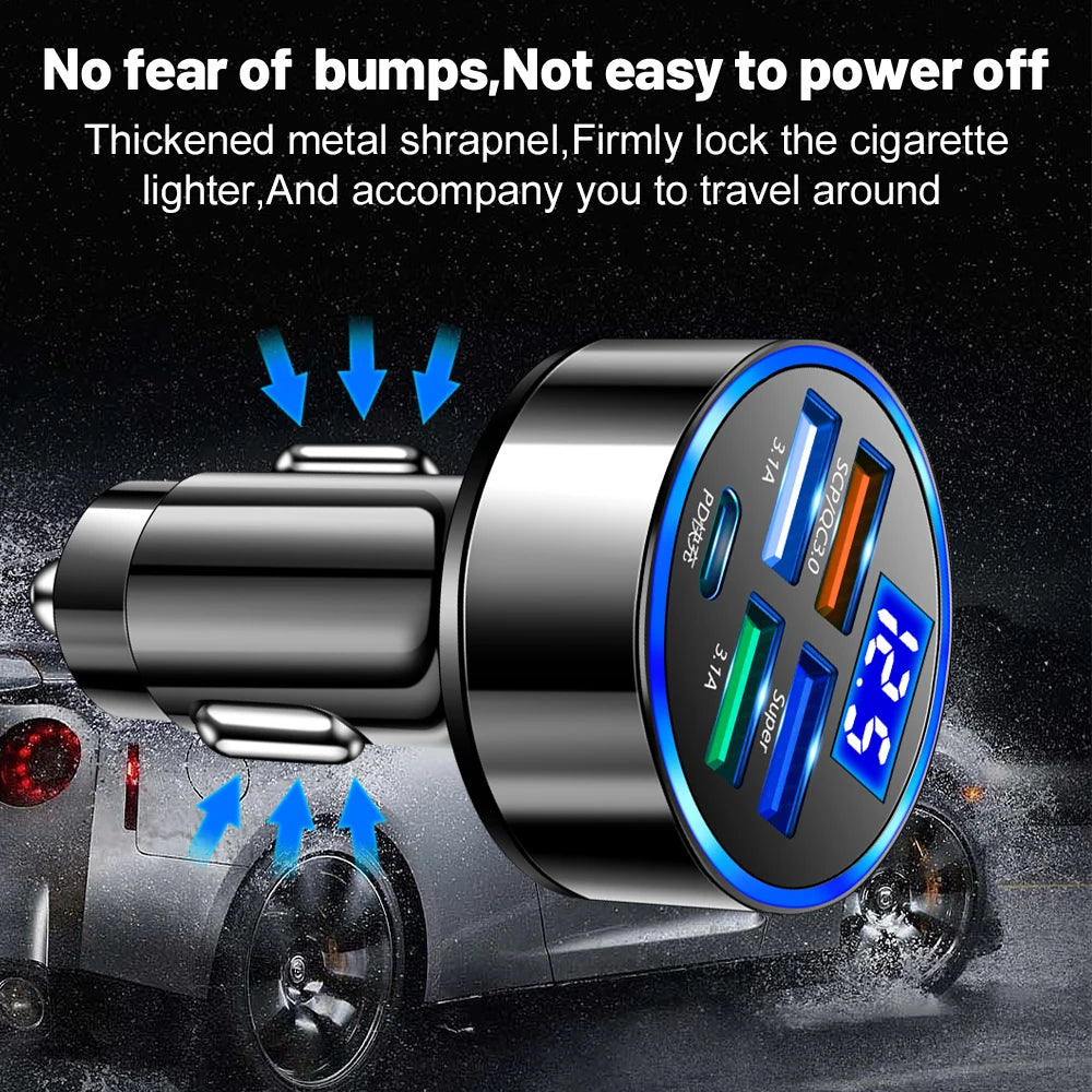 Quick Charge 5 USB Port Car Charger