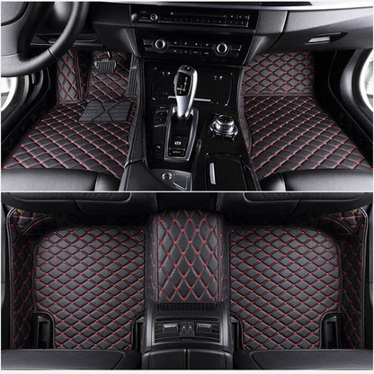 Fully Surrounded Car Leather Floor Mat Pad All Weather Protection - Rightseason