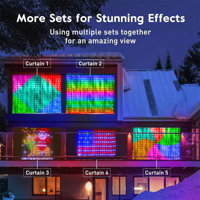 VividFlow Smart LED Curtain Sync Lights