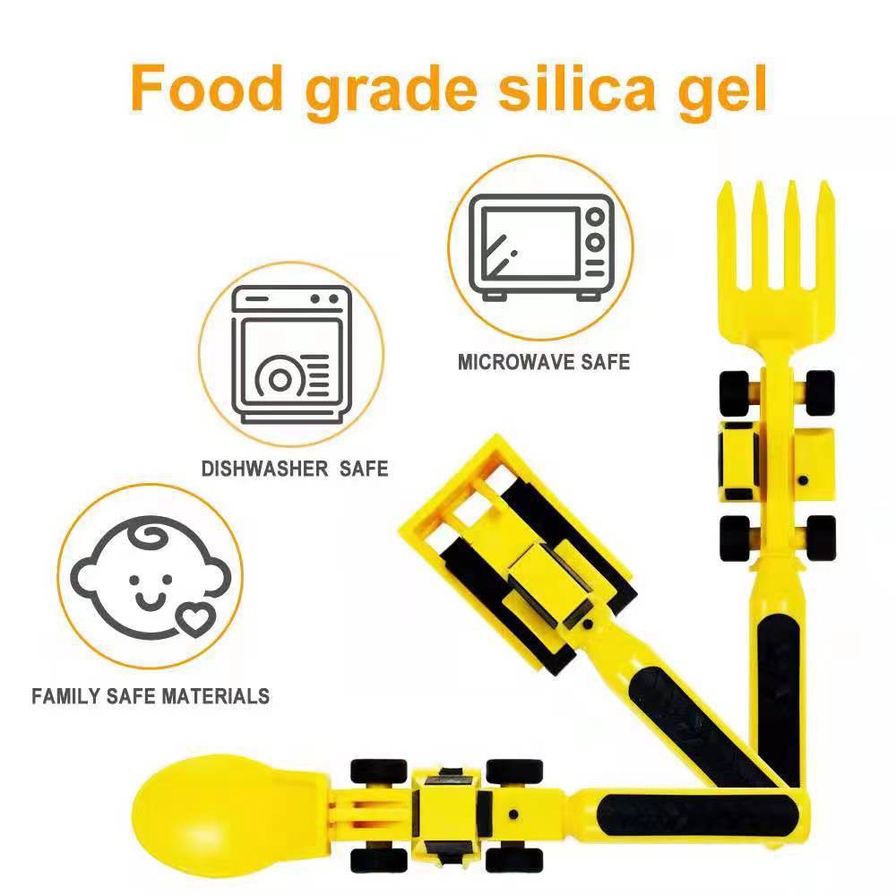 Children's Car Tableware Shovel Knife And Fork